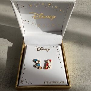 Sally Rose Disney 18k Gold-plated Sterling Silver Donald and Daisy Studs